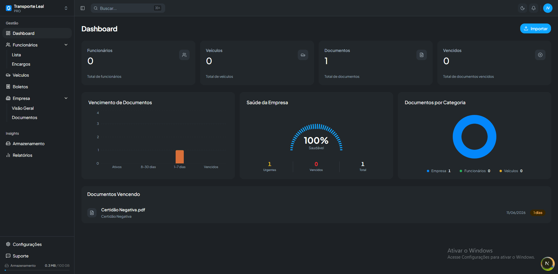 Guardian Docs — Dashboard
